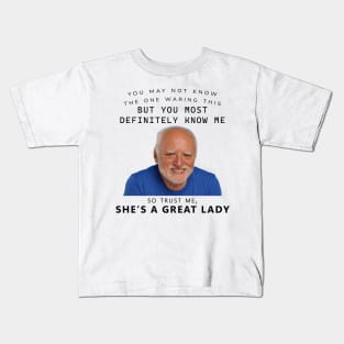 Hide The Pain Harold Making You Friends (Female) Kids T-Shirt